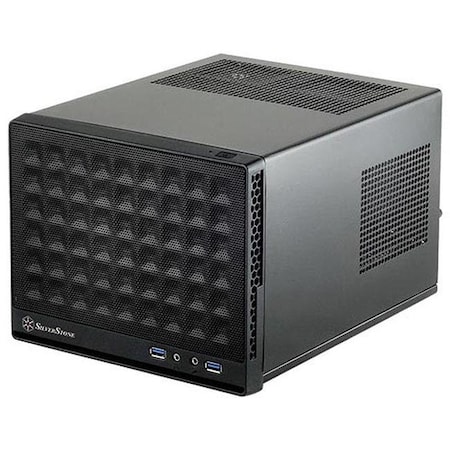 Silverstone Silver Stone Technologies SG13B-Q Mini-DTX; Mini-ITX Small Form Factor Computer Case with Faux Aluminum Front Panel Cases - Black SG13B-Q
